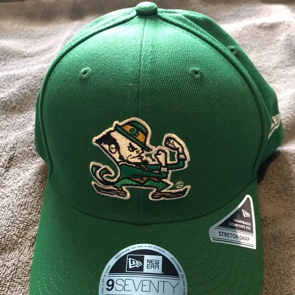 Notre Dame Fighting Irish Green New Era Baseball Cap One Size Fits Most NWD - Picture 1 of 11